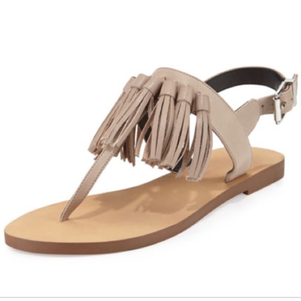 Rebecca Minkoff Erin Tassel Sandal in Sand SZ 7.5